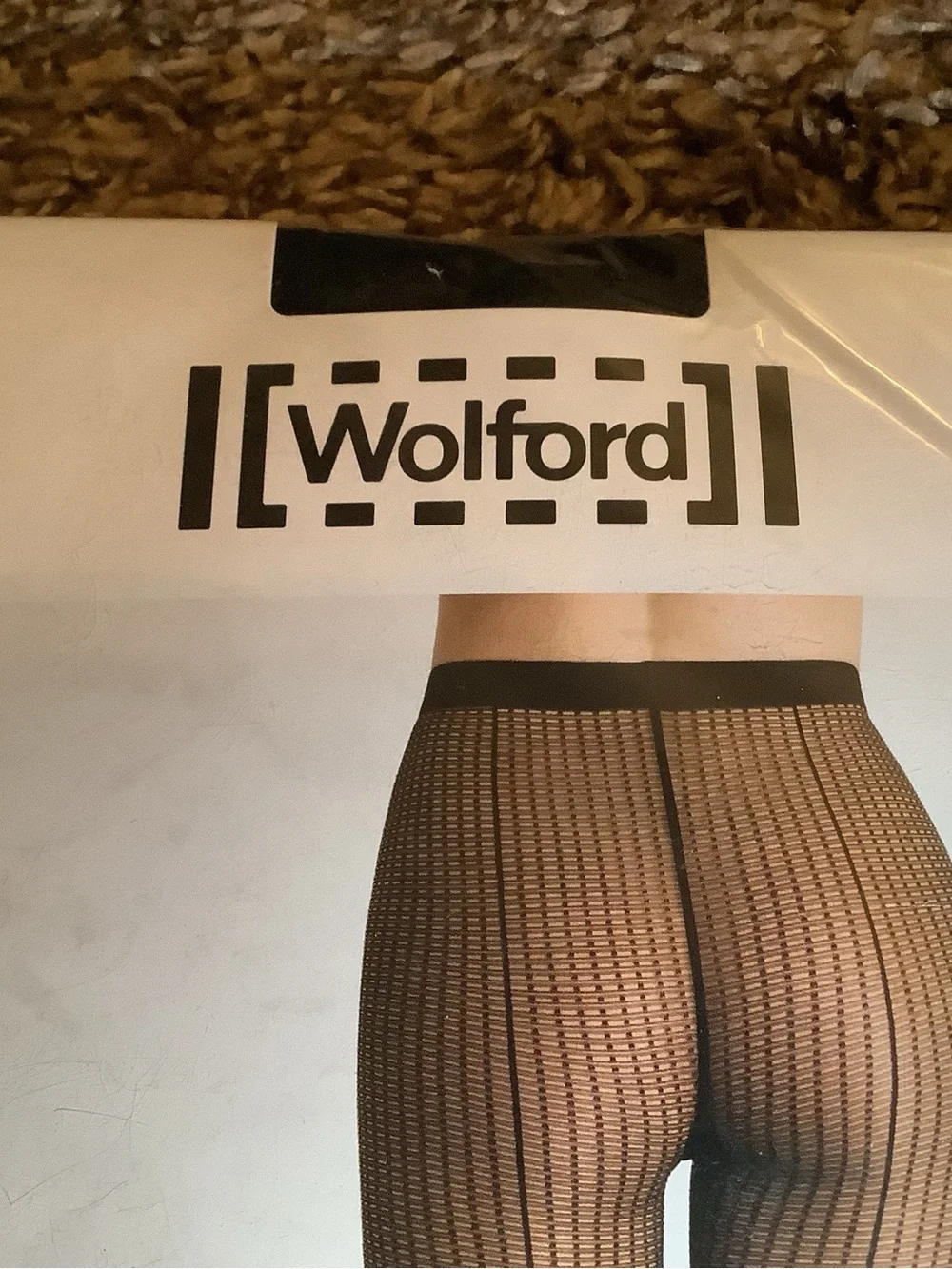 Wolford Trinity tights, strip design, color black/black, size: M
